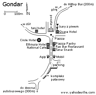 mapa Gondar