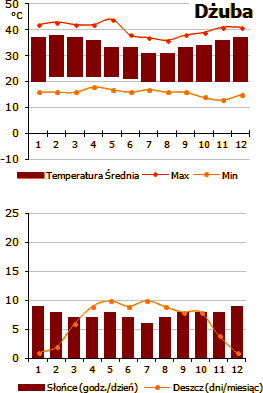 Dżuba - pogoda (wykres)