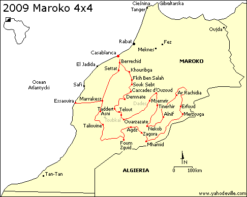 Mapa - Afryka Północna - Maroko