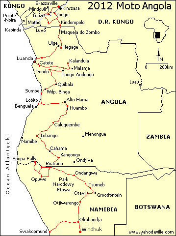 Mapa - Afryka, Angola