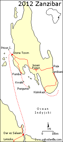 Mapa - Zanzibar